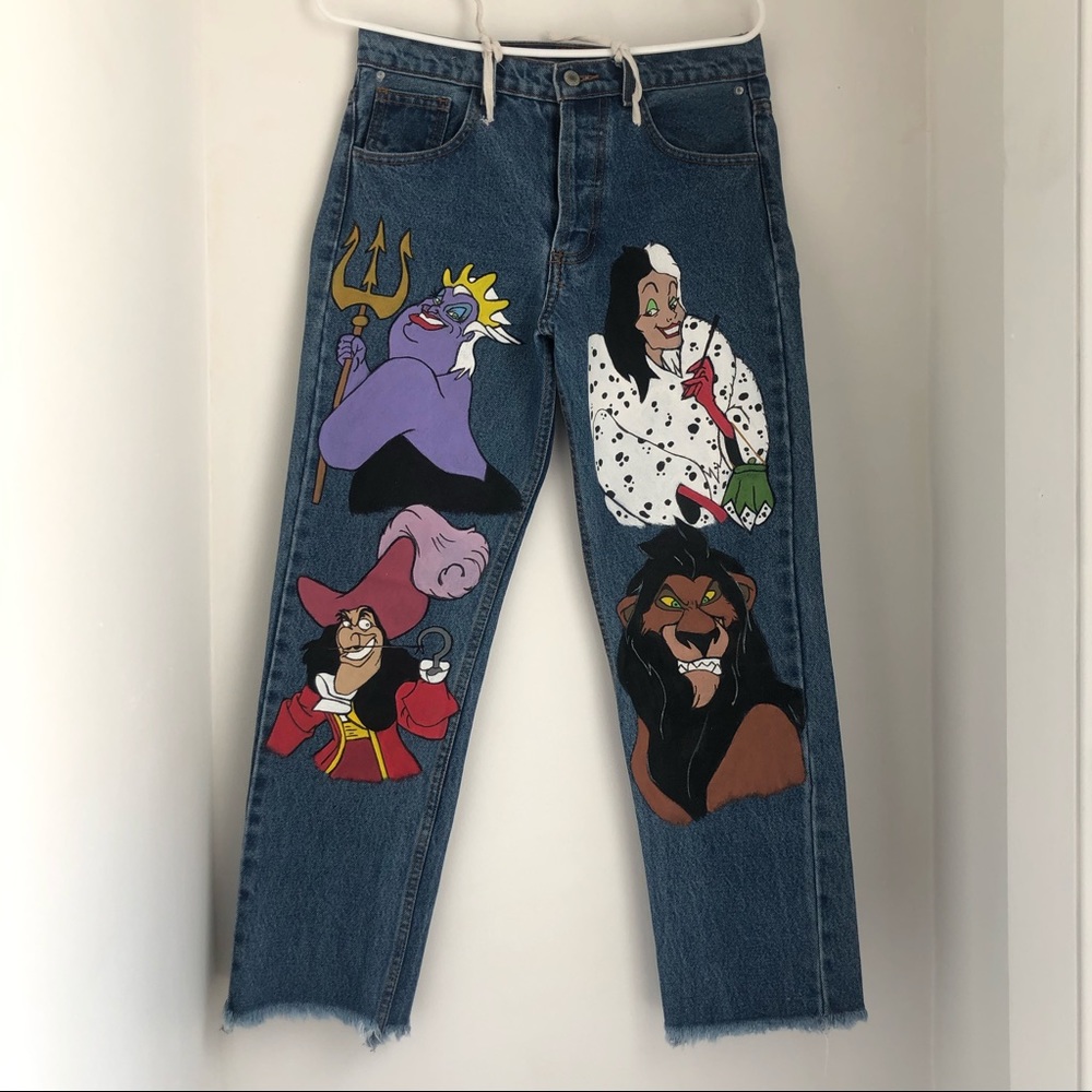 hand painted jeans